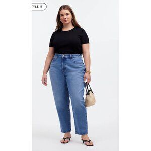 Madewell $128 Plus Curvy 90s Straight Crop Jean Hazeldell Wash Size 20W NQ780